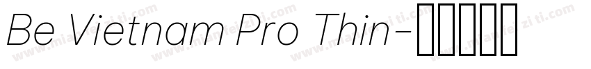 Be Vietnam Pro Thin字体转换